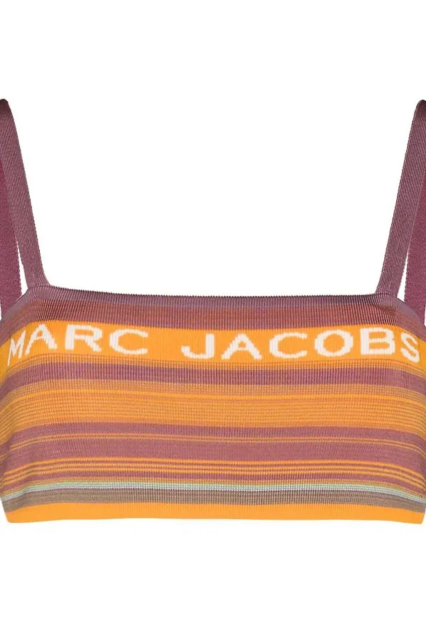 Marc Jacobs randig stickad bandeau-topp - Lila