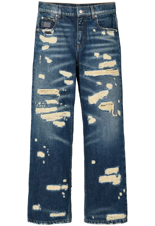 Marc Jacobs straight-jeans med slitning - Blå