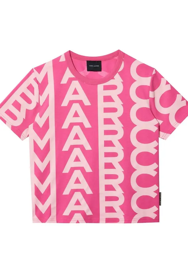 Marc Jacobs t-shirt med monogram - Rosa