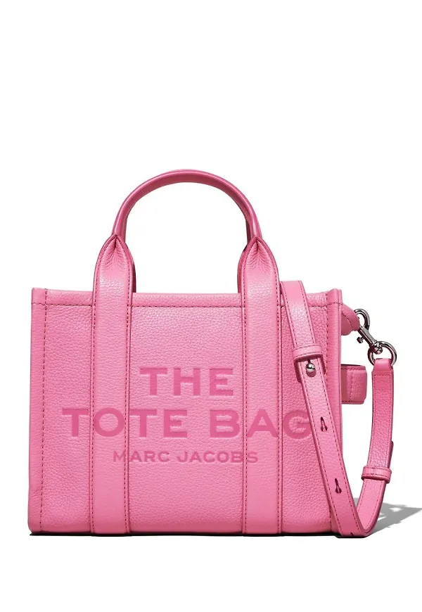 Marc Jacobs The Leather liten totebag - Rosa
