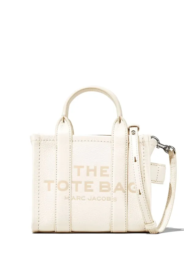 Marc Jacobs The Leather Micro totebag - Vit