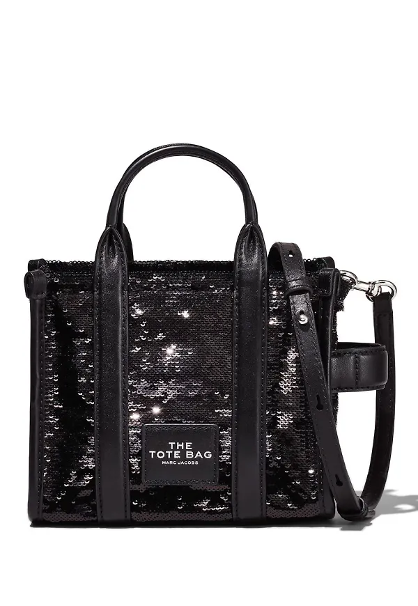 Marc Jacobs The Micro Tote krokodilpräglad väska - Svart