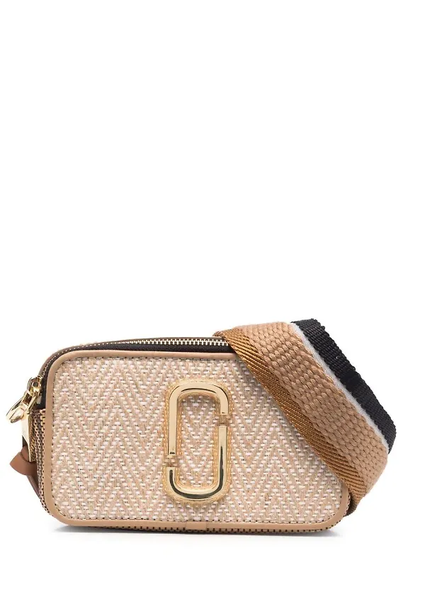 Marc Jacobs The Mixed Media Snapshot axelremsväska - Neutral