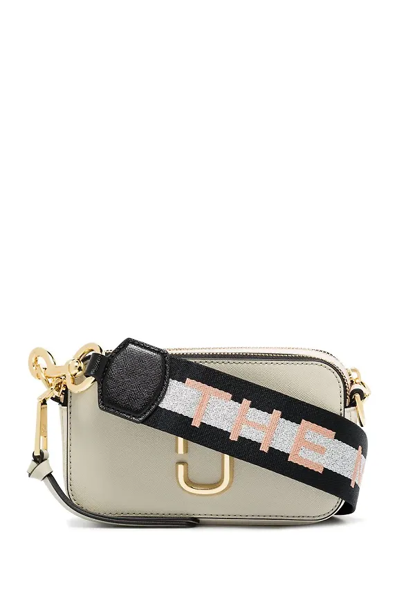 Marc Jacobs The Snapshot axelremsväska i läder - Neutral