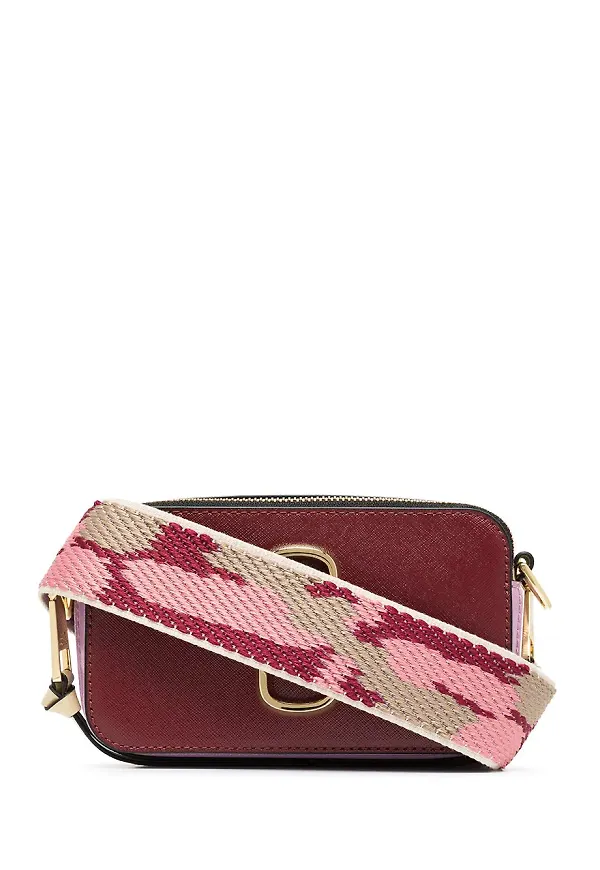 Marc Jacobs The Snapshot axelremsväska i läder - Röd