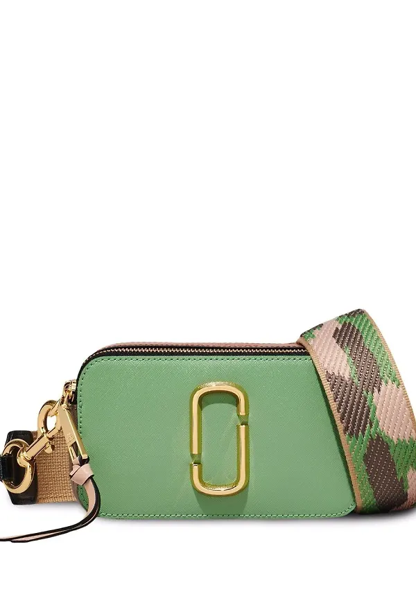 Marc Jacobs The Snapshot axelremsväska med färgblock - Grön