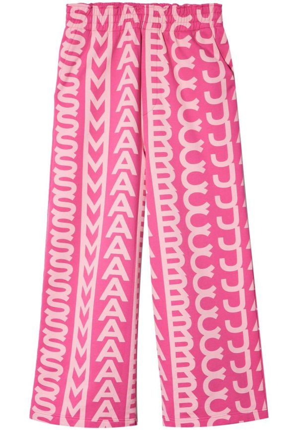 Marc Jacobs träningsbyxor i oversize-modell med monogram - Rosa