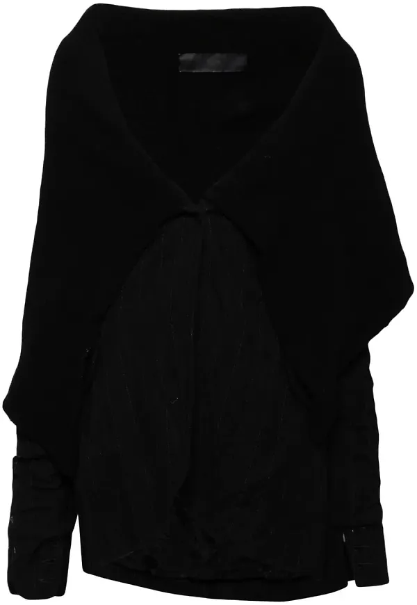 Marc Le Bihan poncho med panel - Svart