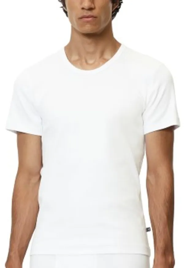 Marc O Polo Basic Men Crew Neck Shirt 2P Vit bomull Small Herr