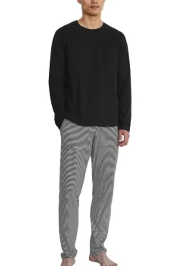 Marc O Polo Men Crew Neck Lounge Set LS Svart bomull Large Herr