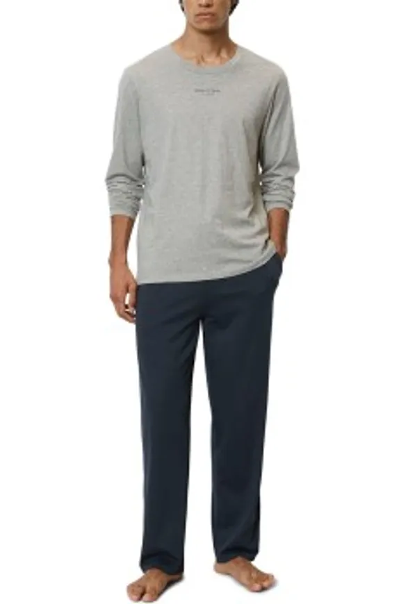 Marc O Polo Men Long Pyjama Set Marin/Grå bomull X-Large Herr