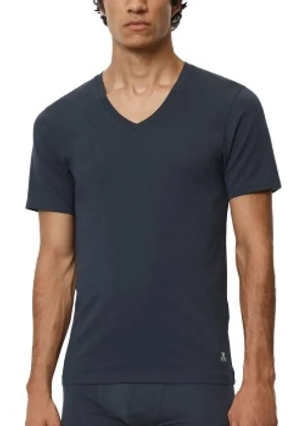Marc O Polo Men V-Neck Shirts 2P Marin bomull Small Herr