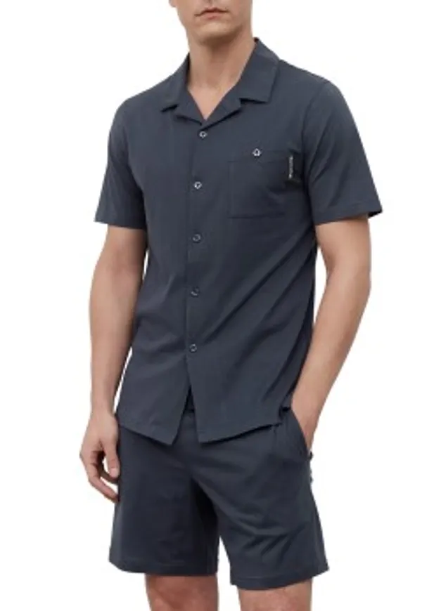 Marc O Polo Organic Cotton SS Pyjama Mörkblå ekologisk bomull X-Large Herr