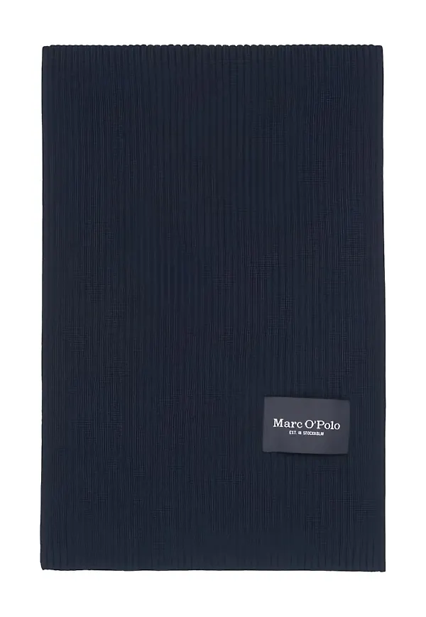 Marc O'Polo ribbstickad halsduk - Blå