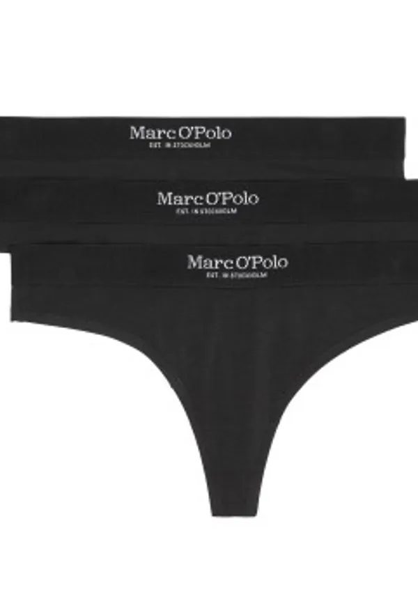 Marc O Polo String Trosor 3P Svart bomull Small Dam