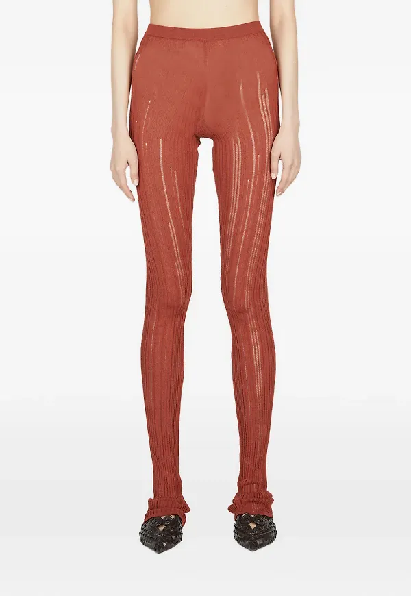 Marco Rambaldi ribbade leggings - Röd