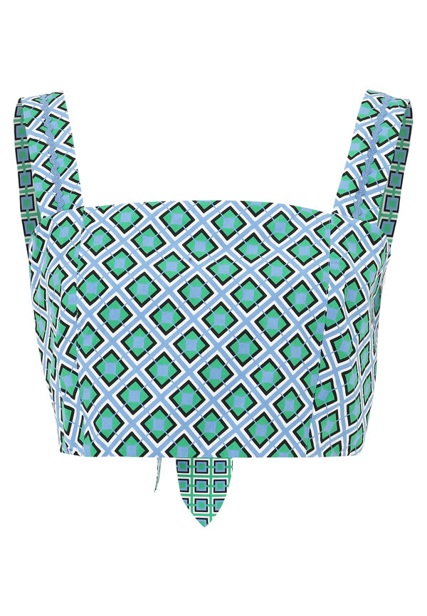 Marella Topp ljusblå / jade / svart / vit