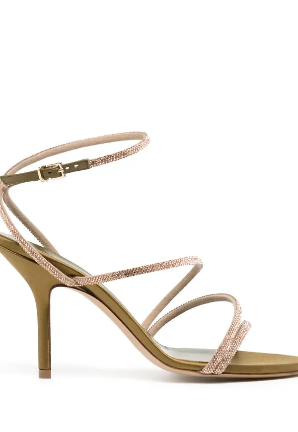 MARIA LUCA sandaler med strass - Guldfärgad