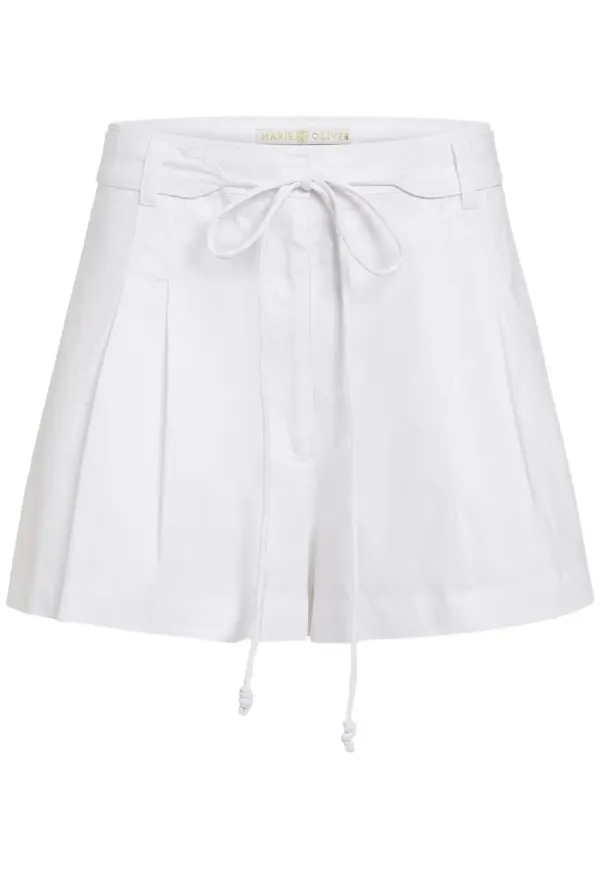 Marie Oliver Lander plisserade shorts - Vit