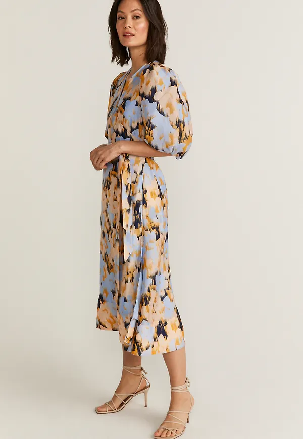 Marigold wrap dress