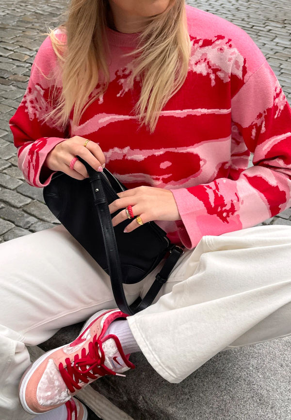 Marije Zuurveld x NA-KD Tröja med tryck - Pink