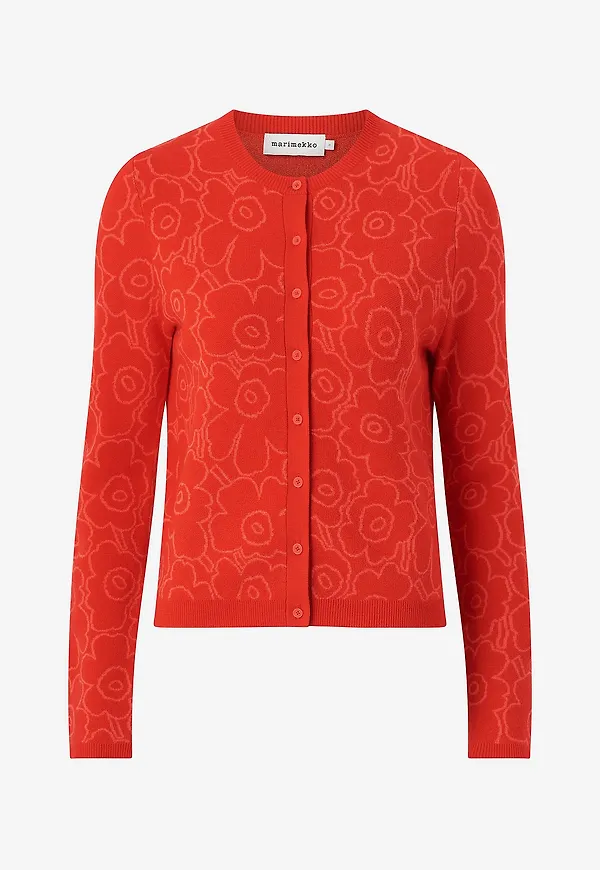 Marimekko - Cardigan Rws Mutka Mini Piirto Unikko - Röd