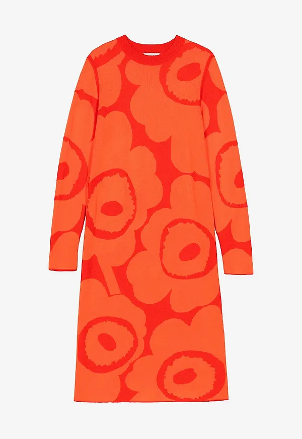 Marimekko - Klänning Ennallaan Unikko - Röd