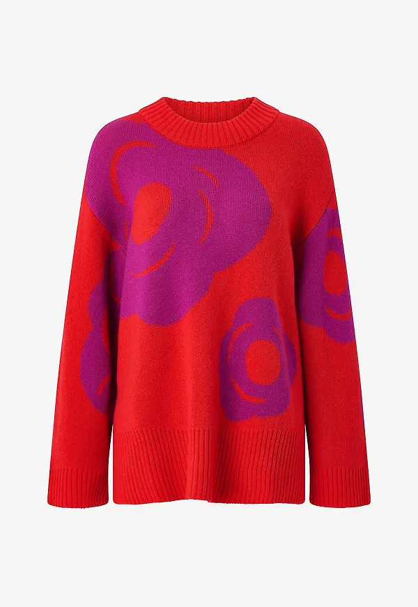 Marimekko - Pullover Kartakteri Tumma - Röd