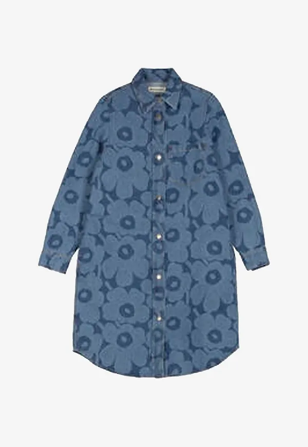 Marimekko - Klänning Maridenim Näkemys Unikko - Blå
