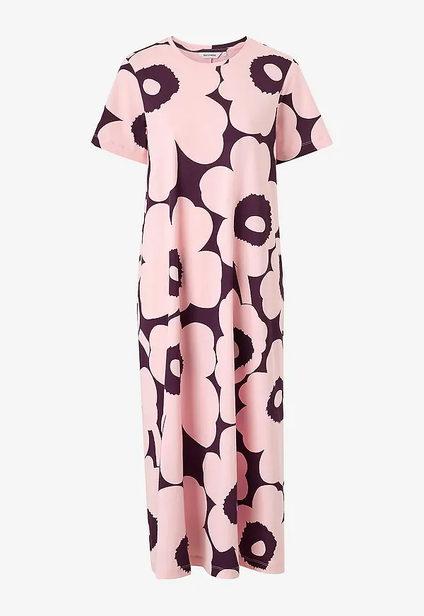 Marimekko - Klänning Pisteinen Unikko - Rosa