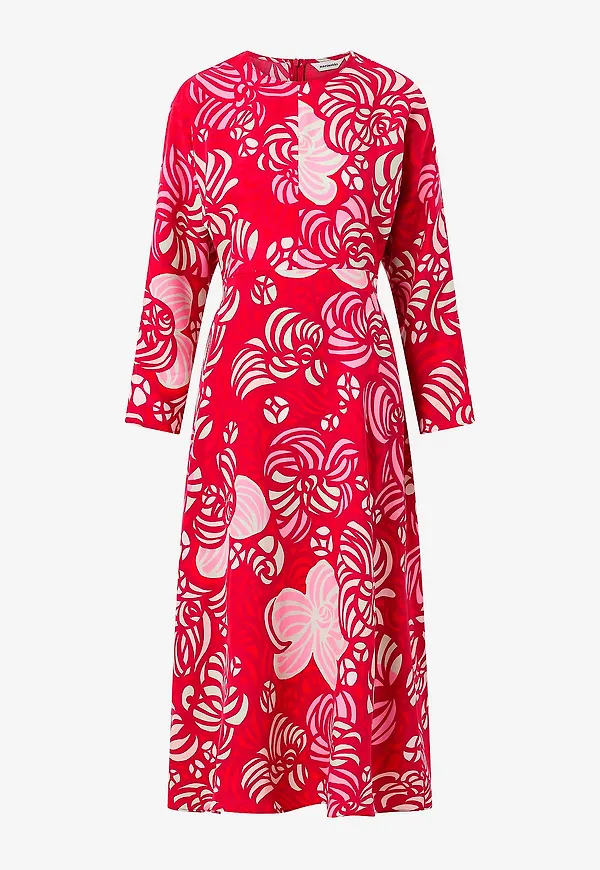 Marimekko - Klänning Rytmi Torstai - Röd