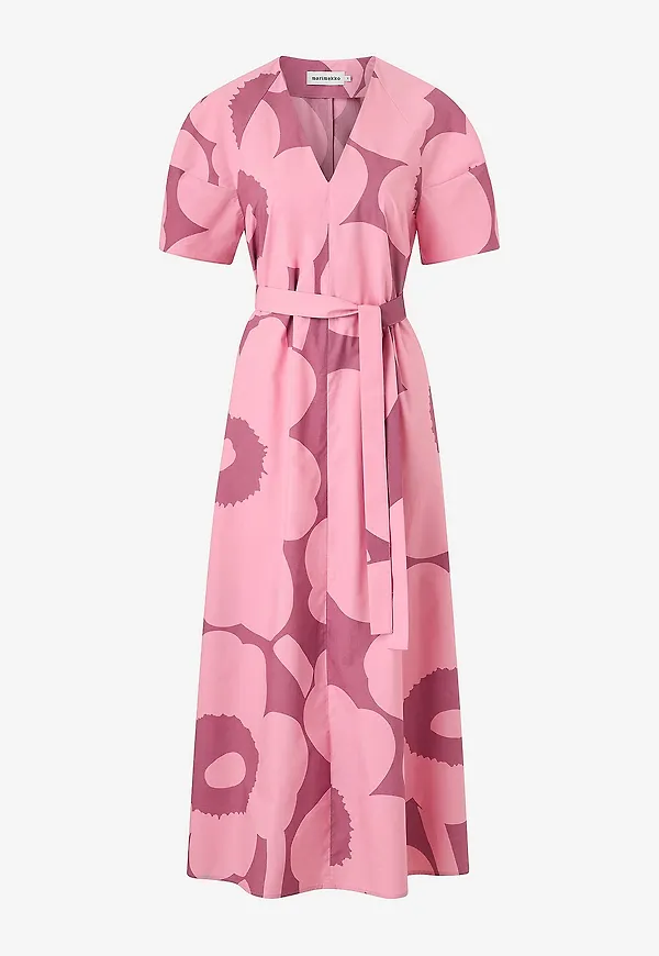 Marimekko - Klänning Taivut Unikko - Rosa