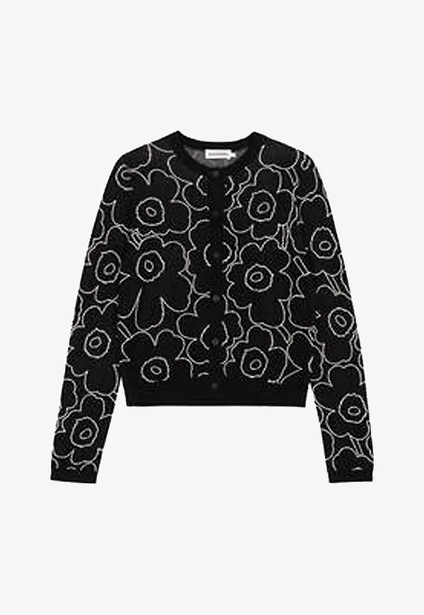 Marimekko - Kofta Cardigan VILLI PIIRTO UNIKKO - Svart