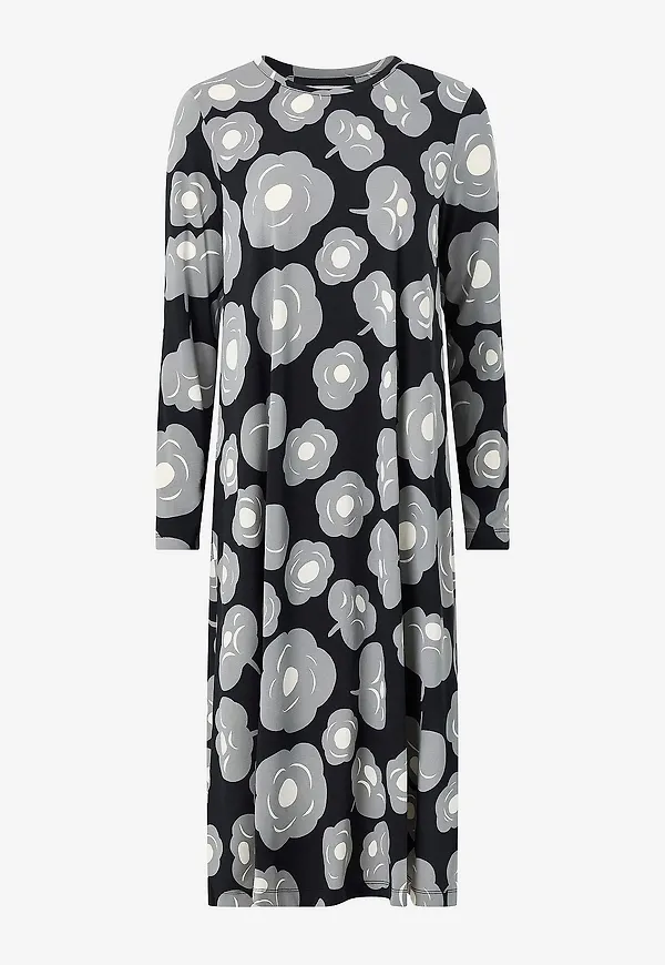 Marimekko - Klänning Lehtokielo Tumma - Svart