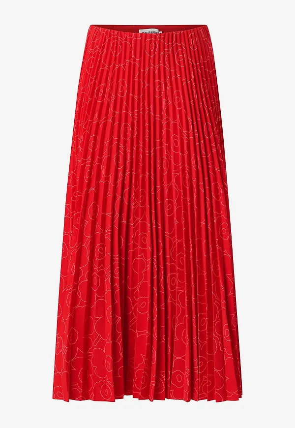 Marimekko - Kjol Myy Piirto Unikko - Röd