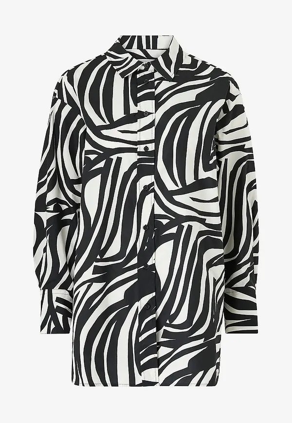 Marimekko - Skjorta Nila Jokuraita - Svart