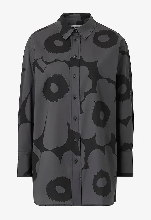 Marimekko - Skjorta Nila Unikko - Svart