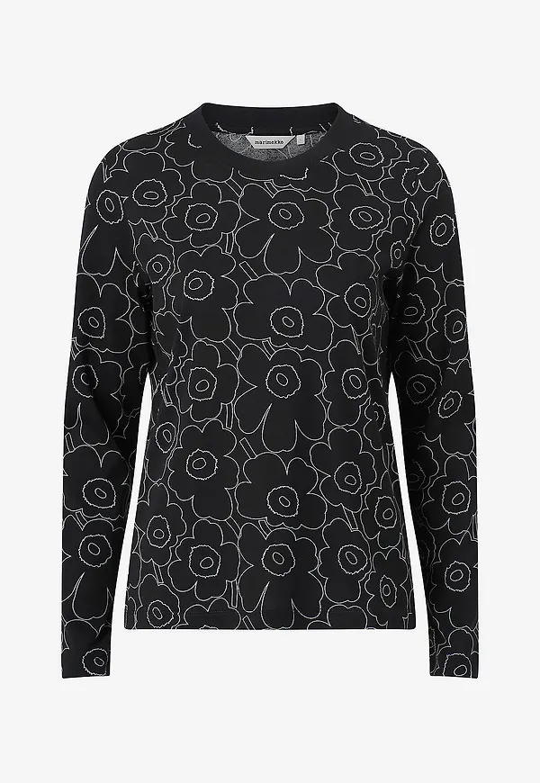 Marimekko - Topp Sekunti Piirto Unikko - Svart