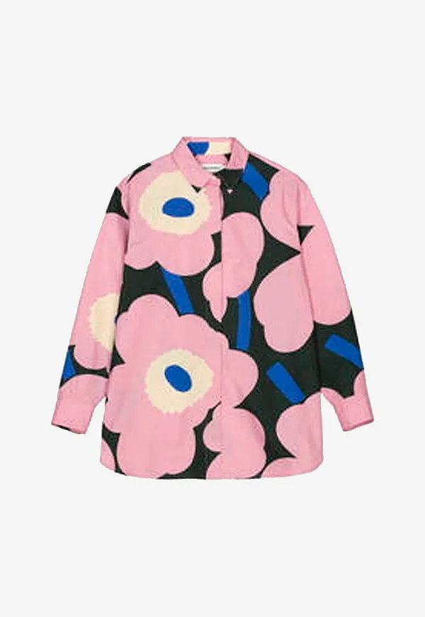 Marimekko - Skjorta Shirt RUOSTE UNIKKO - Rosa