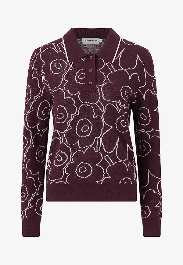 Marimekko - Tröja Pullover LIIKKUA PIIRTO UNIKKO - Röd