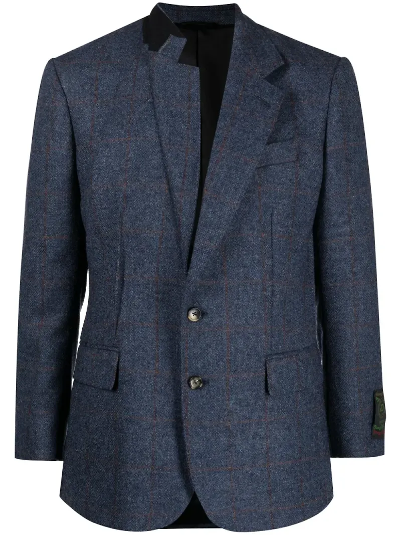 marina yee asymmetrisk enkelknäppt blazer - Blå