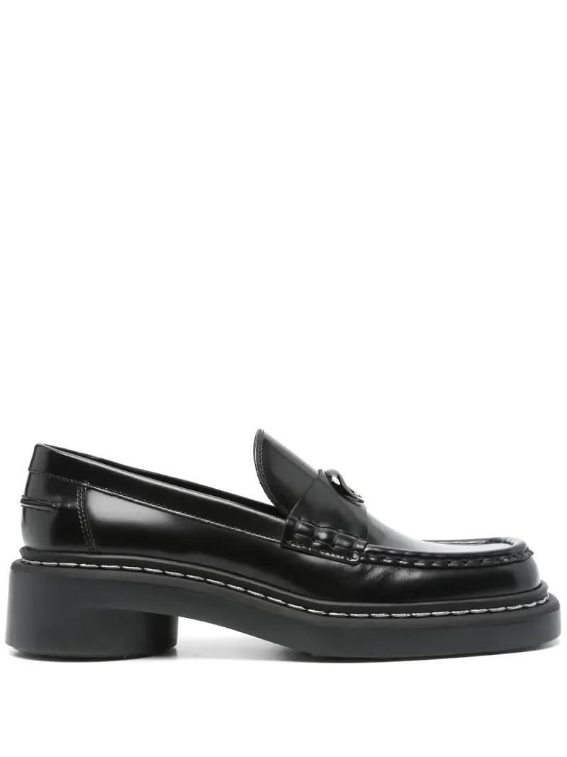 Marine Serre 50 mm läderloafers - Svart