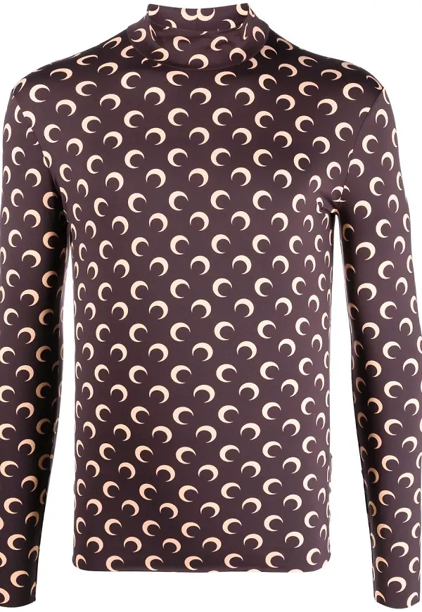 Marine Serre t-shirt med tryck - Brun