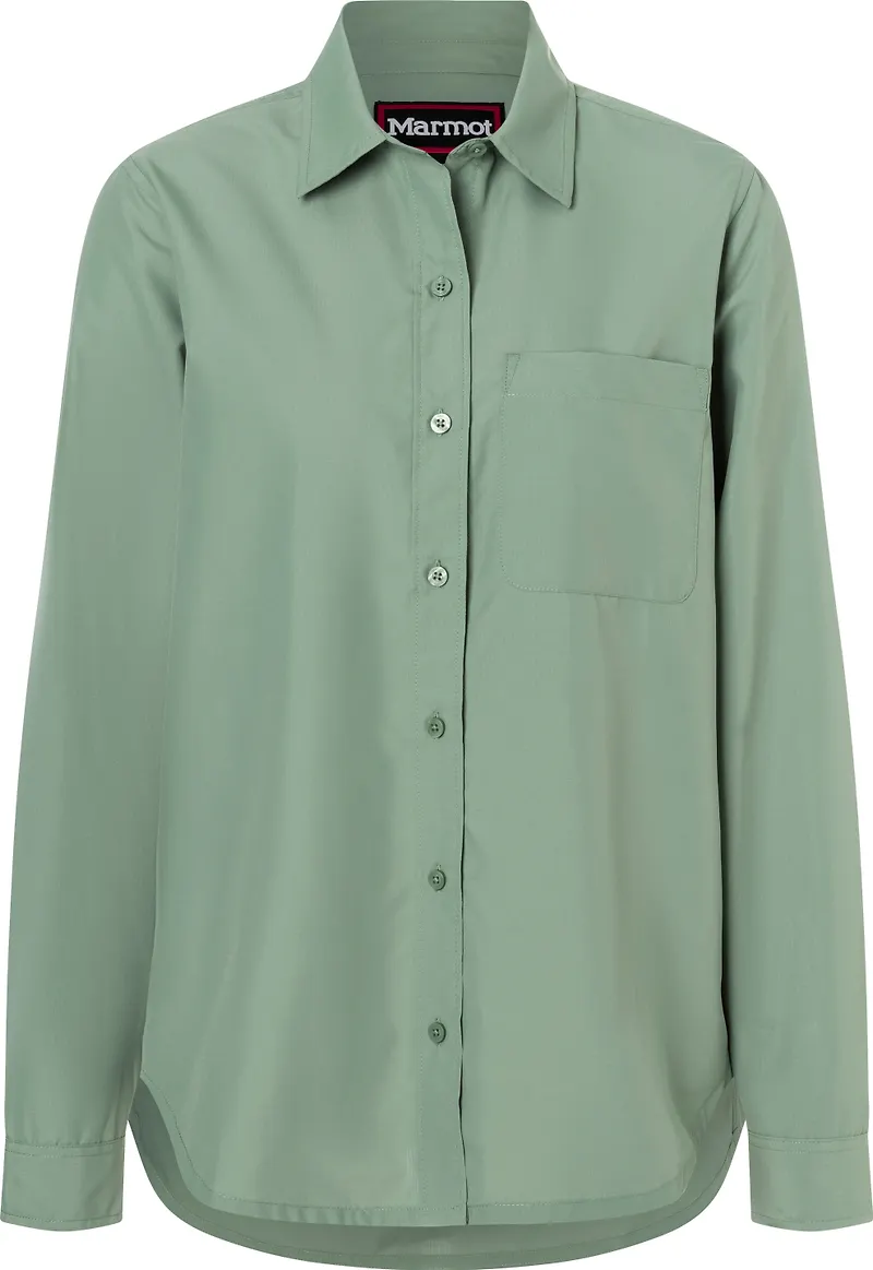 Marmot Women's Airexchange Upf 40 Ls Shirt Agate Green