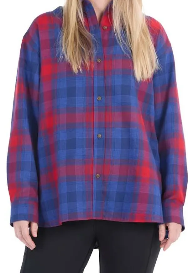 Marmot Women's Fairfax Lightweight Relaxed Flannel Team Red