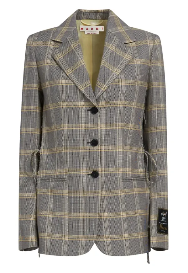 Marni, Jacka, Dam, 2Xs, Rutig Tech Ulljacka