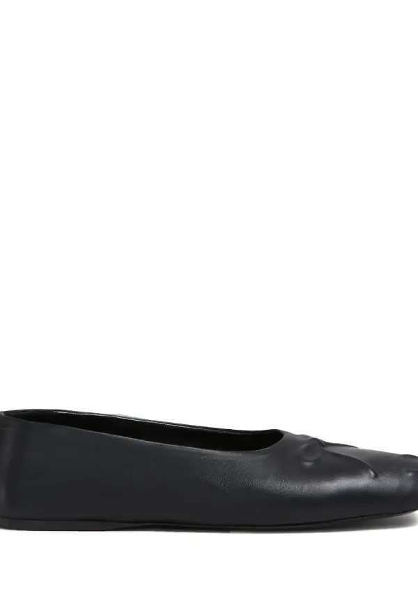 Marni ballerinaskor i läder - Svart