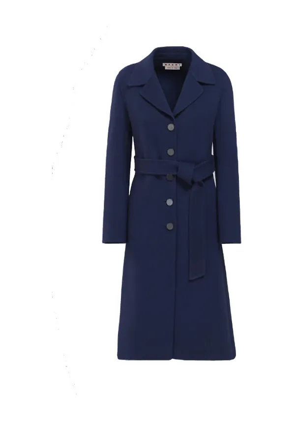 Marni Belted Coats Blå, Dam
