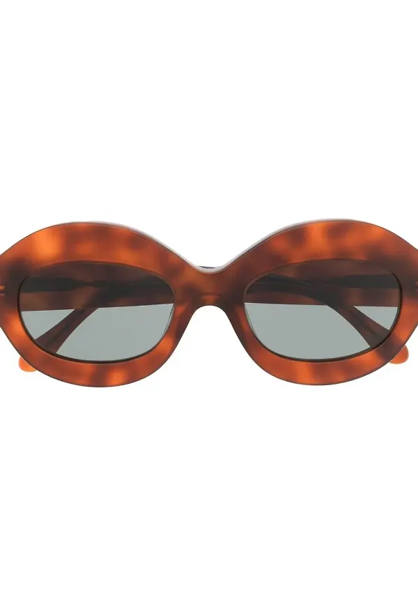 Marni Eyewear sköldpaddsmönstrade runda solglasögon - Brun