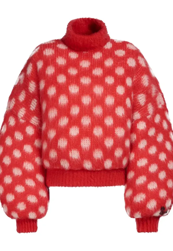 Marni prickig tröja - Röd